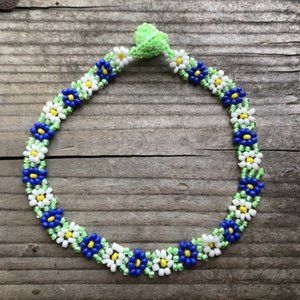 NWOT Seed Bead Daisy Anklet